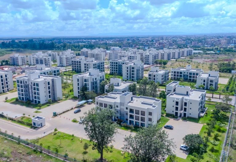 Aerial view of modern Nairobi residential development